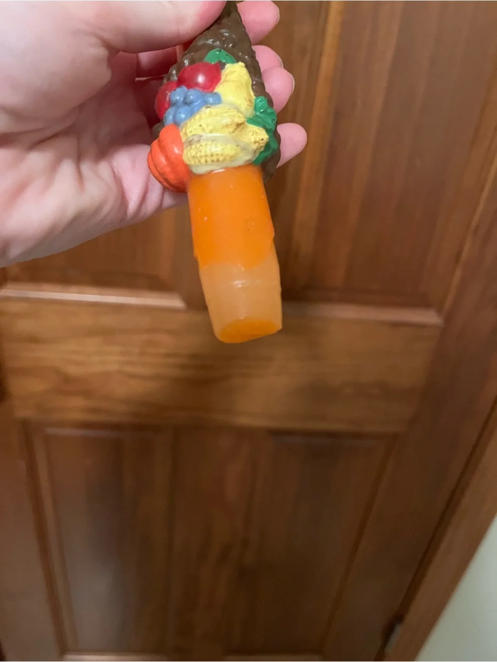 Orange Decorative Thanksgiving Harvest Candle